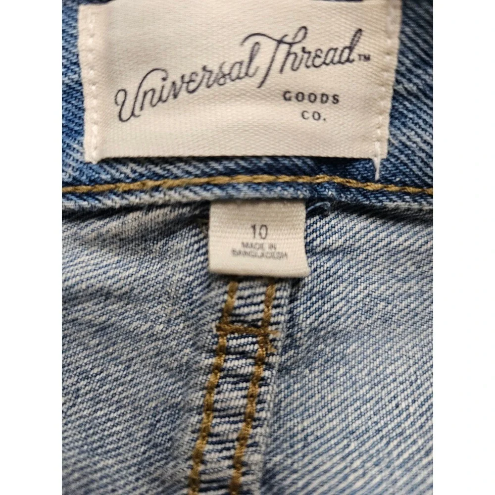 Universal Thread Womens 90s Baggy Mid Rise Jeans Blue Cotton Blend Size 10